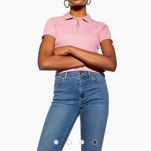 Topshop Leigh Jeans Mid Blue